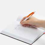 Ручка шариковая BENTO, белая с оранжевым