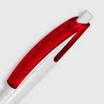 Ручка шариковая BENTO, белая с красным