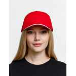 Бейсболка LONG BEACH, красная с белым