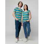 Футболка мужская RAYET двусторонняя, голубой/зеленый, размер M