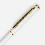 Ручка шариковая HOTEL GOLD, VER.2, глянцевая белая