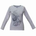 Футболка женская GRAND GRANAT, белая с синим, размер XS