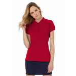 Рубашка поло женская HEAVYMILL красная, размер S
