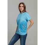 Футболка «Вместе и вовремя», голубая, размер S