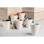 Кружка NEW BELL матовая, белая с красным