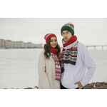 Шарф HAPPY VIEW, красный с синим