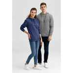 Толстовка REVERS, серая с красным, размер XS