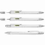 Ручка шариковая CONSTRUCTION, мультиинструмент, серебристая