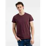 Футболка мужская приталенная REGENT FIT бордовый меланж, размер XS
