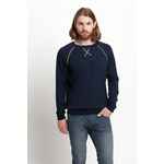 Джемпер STITCH с контрастной отделкой, синий с зеленым, размер S