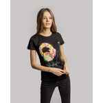 Футболка женская FEEL THE BEAT, черная, размер S