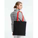 Холщовая сумка BRIGHTONE, черная с красными ручками