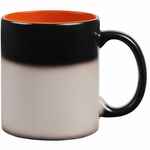 Кружка-хамелеон ON DISPLAY, матовая, черная с оранжевым