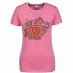 Футболка женская «Узор», розовая, размер S