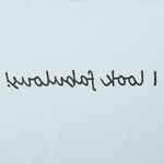 Футболка женская I LOOK FABULOUS, голубая, размер S