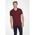 Рубашка поло мужская BRANDY MEN, темно-серая с белым, размер S