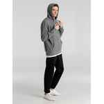 Толстовка с капюшоном унисекс KING, темно-серый меланж, размер M