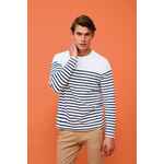 Футболка мужская с длинным рукавом MATELOT LSL MEN, белая с темно-синим, размер S