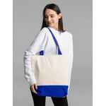 Сумка для покупок на молнии SHOPAHOLIC ZIP, неокрашенная с синим