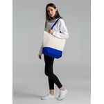 Сумка для покупок на молнии SHOPAHOLIC ZIP, неокрашенная с синим