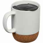 Кружка с пробковой подставкой CORKY WALK, белая