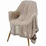 Плед GRASSE, бежево-серый