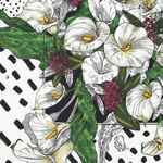 Платок шелковый DELICATE, каллы