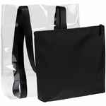 Шопер CLARITY с черным органайзером, прозрачный