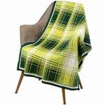 Плед DUOTONE, зеленый с белым