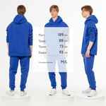 Худи унисекс H1, синее, размер M/L