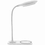 Настольная лампа с беспроводной зарядкой MODICUM, белая