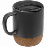 Кружка с пробковой подставкой CORKY WALK, серая