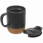 Кружка с пробковой подставкой CORKY WALK, серая