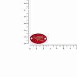 Шильдик металлический ALFA OVAL, красный