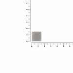 Квадратный шильдик на резинку EPOXI, матовый серебристый