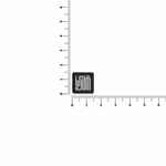 Квадратный шильдик на резинку DIRECT, черный