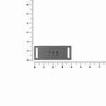 Шильдик металлический KOVA, серый