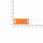 Шильдик металлический KOVA, оранжевый неон