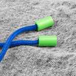 Пара наконечников для шнурка TIZZLE, зеленый неон