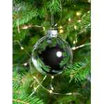 Елочный шар FINERY GLOSS, 8 см, глянцевый серебристый