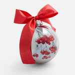 Елочный шар FINERY GLOSS, 8 см, глянцевый серебристый