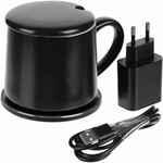 Кружка с подогревом и беспроводной зарядкой DUALBASE VER. 2.0 MATT, черная