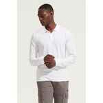 Рубашка поло унисекс с длинным рукавом PLANET LSL, черный меланж, размер S