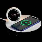 Станция беспроводной зарядки с часами и подсветкой GLOBEBEE, белая