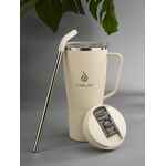 Термостакан KASUMIGAOKA, белый (молочный)