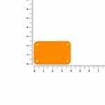 Лейбл из ПВХ KRETA, S, оранжевый неон