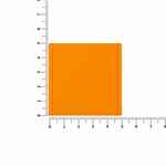 Лейбл из ПВХ DZETA, L, оранжевый неон