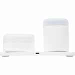 Станция беспроводной зарядки с колонкой и ночником TRILOGY, белая