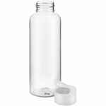 Бутылка для воды PLASKE, прозрачная с белой крышкой