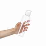 Бутылка для воды PLASKE, прозрачная с белой крышкой